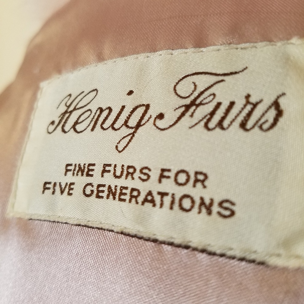 SOLD Henig Furs Pearlescent Pink Leather Fur Coat - Picture 6 of 8